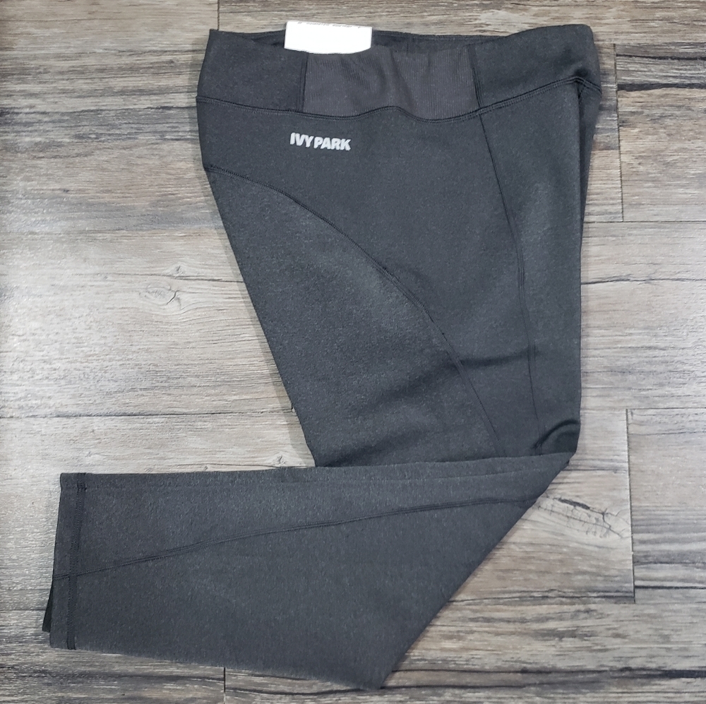 Ivy Park high rise sculptured capri leggings medium women grey